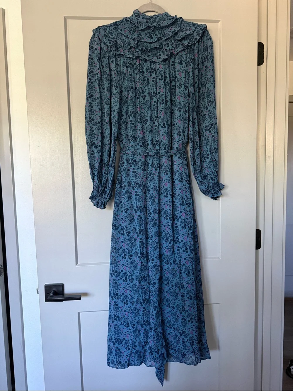 Boden Ruffle Yoke Midi Shirt Floral Dress Size 6